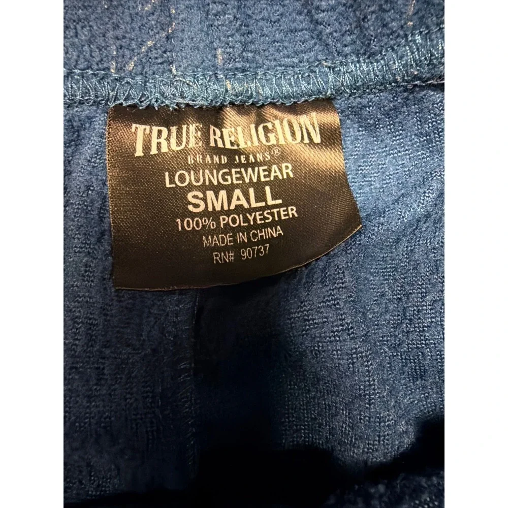 True Religion Men's Small Blue Fleece Loungewear/ Pajama‎ Pants